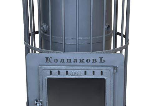 Печь стальная со стеклом, нержавеющая каменка, сетка