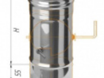 Заслонка Феррум (шибер поворотный) нержавеющая (430/0,8мм), ф150, , шт